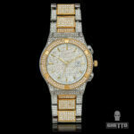 Ghetto Trend Watch Full Iced Round Shape Bling Bling