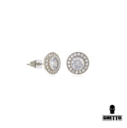 ghetto 2023 hip hop jewelry round stud earrings iced out