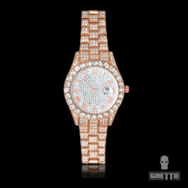 Ghetto fashion watch Rose Gold bling