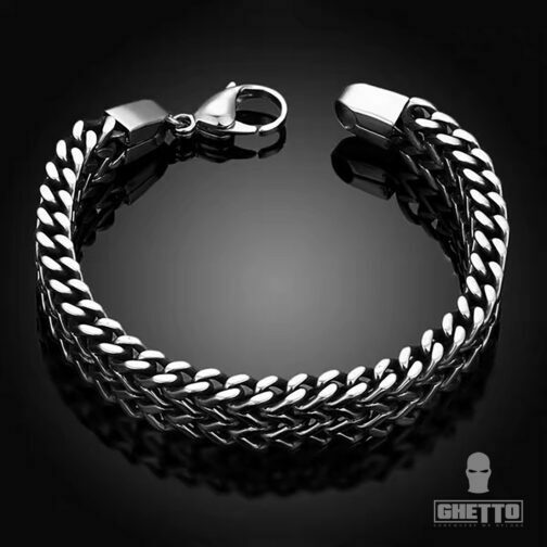 Bracelet mens Retro stainless steel chain hip hop woven bracelet 1