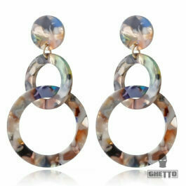Ghetto Double Circle Acrylic Earrings