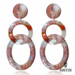 Ghetto Double Circle Acrylic Earrings