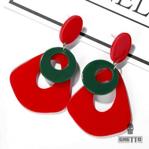 Ghetto Geometric Acrylic Earrings red.jpg