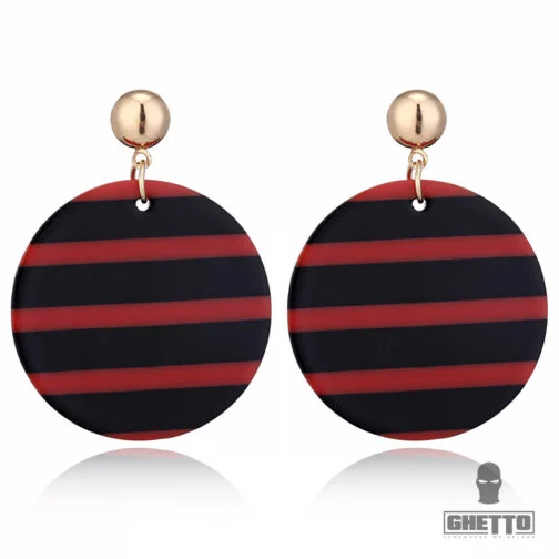 Ghetto Hot Strip Acrylic Earrings red black.jpg