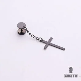 Ghetto Punk Cool SS lanț cruce picătură cercei 1pcs