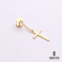 Ghetto Punk Cool SS lanț cruce picătură cercei 1pcs