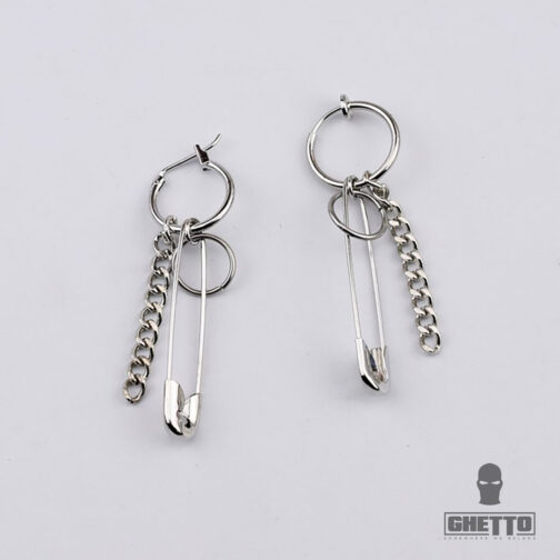 Kpop Punk Pin Chains Personality Earring