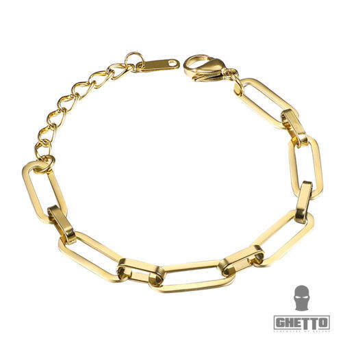 High Quality Fashion Jewelry Bracelet, 18K Gold Color Chain Link Bracelet Stainless Steel Bracelet