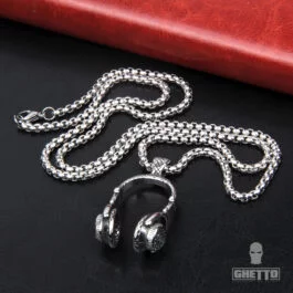 Ghetto Hip Hop Trendy Headphone Pendant Necklace