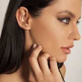 Ghetto Hook Stud Earrings Crystal Wrap 1pcs