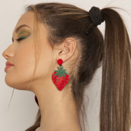 Ghetto Strawberry Acrylic Earrings 2021