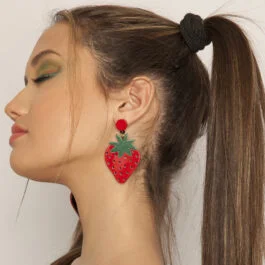 Ghetto Strawberry Acrylic Earrings