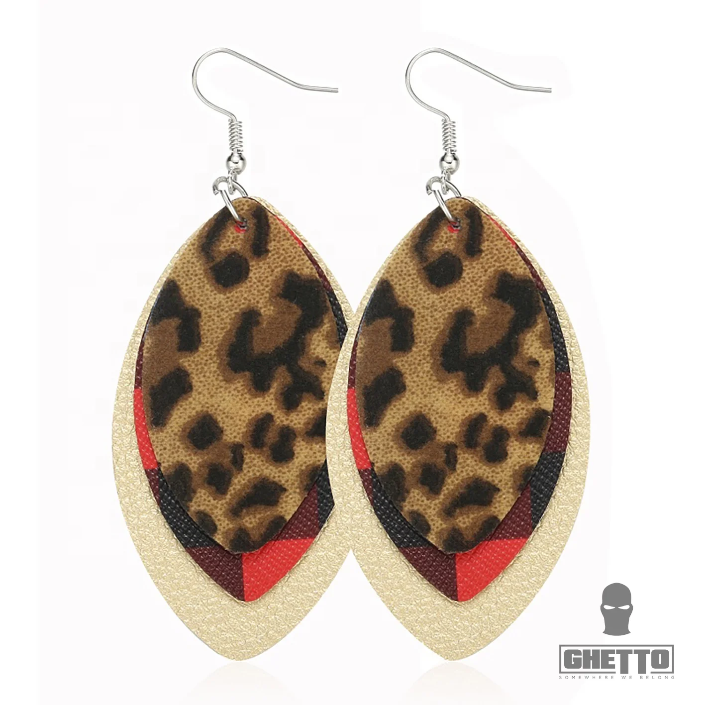 Leaf Leather Earrings for Women’s