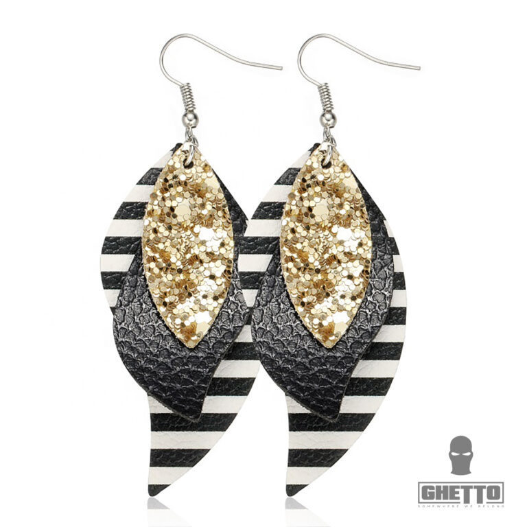Ghetto Big Hoop Stainless Steel Earrings Diamond GHETTO
