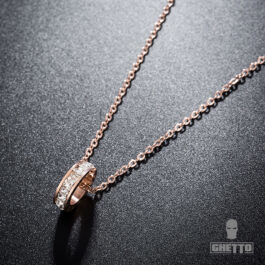 Ghetto Necklace Titanium Roman Designer Luxury Pendant Cubic Zirconia