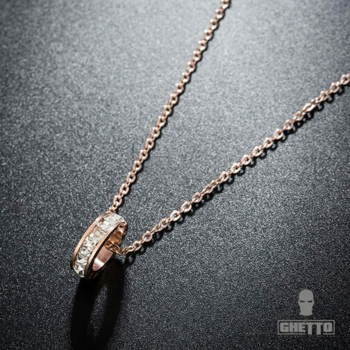 Stainless Steel Necklace Titanium Roman Designer Luxury Pendant Cubic Zirconia Necklace Personalised 1