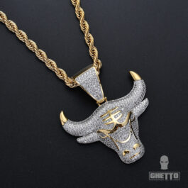 Ghetto Bull Head Men’s Hip Hop Pendant