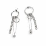 Ghetto обеци Kpop Punk Pin вериги 1pcs