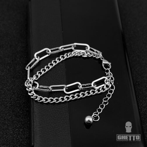 double layer bracelet stainless steel Unisex 1.jpg