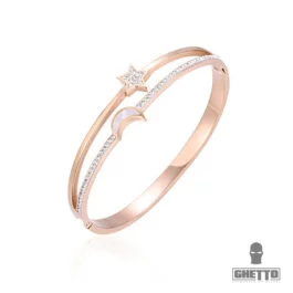 Ghetto Star Moon Moon Shell Zircon Bracelet