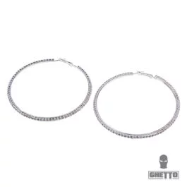 Ghetto Popular Pietre de stras subțiri Big Cercei rotund Hoop