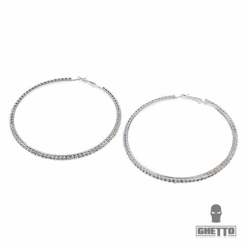 Moda 60-100mm popular subțire pietre mari cercei rotunde pentru femei