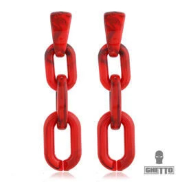 Ghetto Acrylic Lock Bijuterii lanț lanț Termeni Cercei