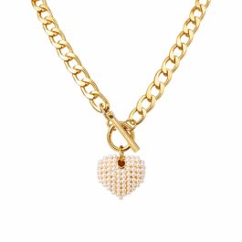 Ghetto Punk Hip Hop Necklace Creative Pearl Heart