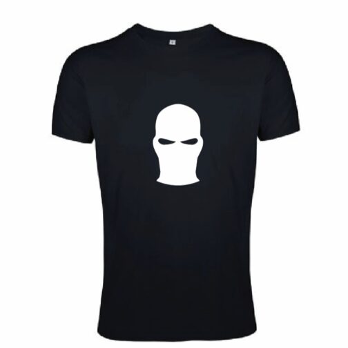ghetto mască albă tricou negru bărbați