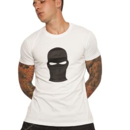 Ghetto Black Mask White T-Shirt Men’s | Somewhere We Belong