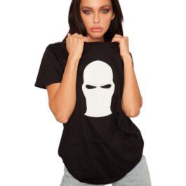 Ghetto White Mask Black T-Shirt | Unisex