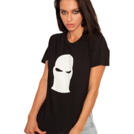 Ghetto White Mask Black T-Shirt | Unisex