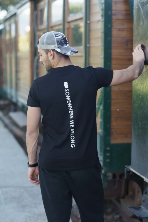 ghetto somewherewebelong tricou negru bărbați