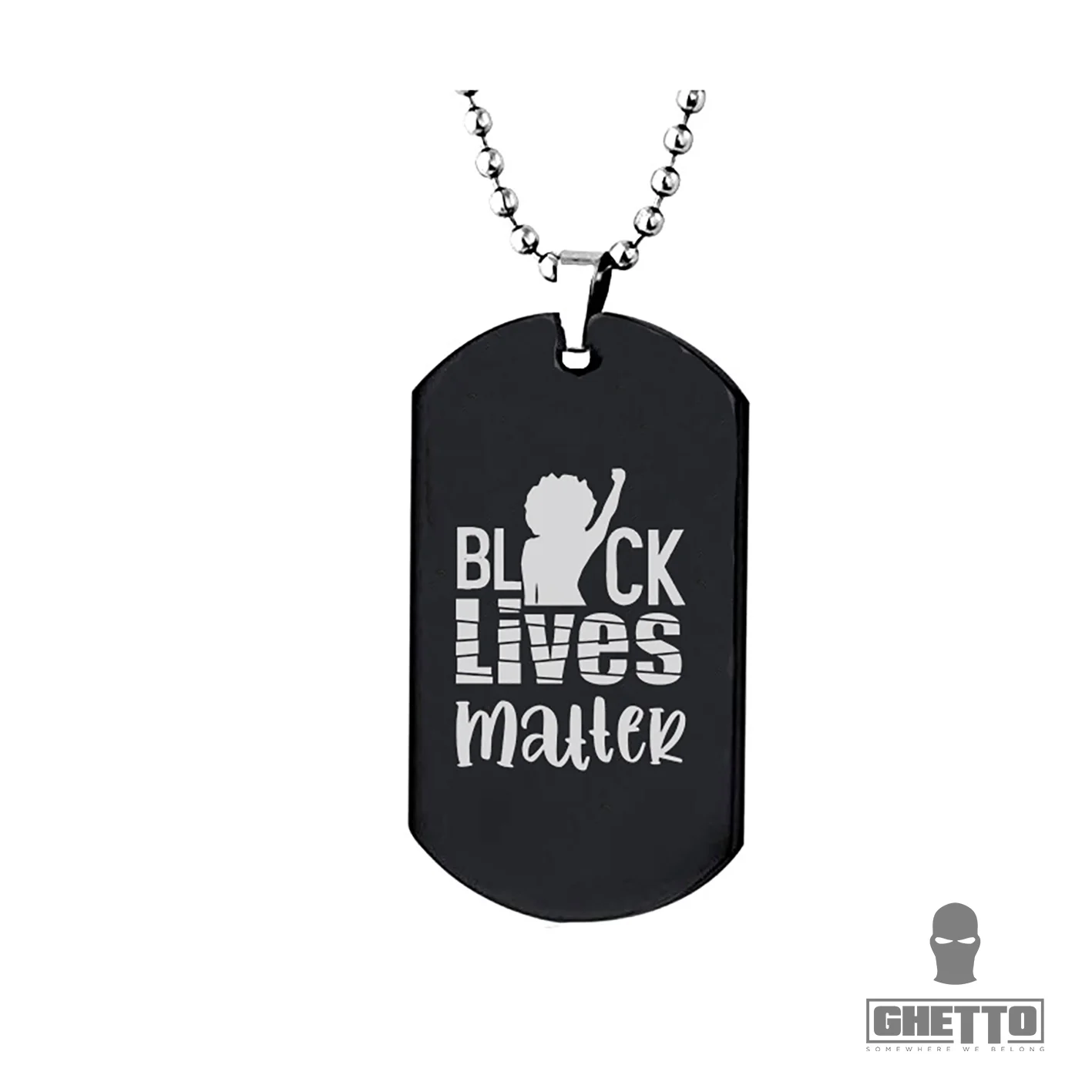 Noua la modă Hip Hop colier din oțel inoxidabil bijuterii Black Lives Matter colier