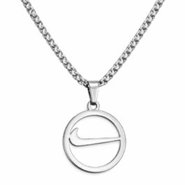 Ghetto Silver Circle Sport Pendant Necklace