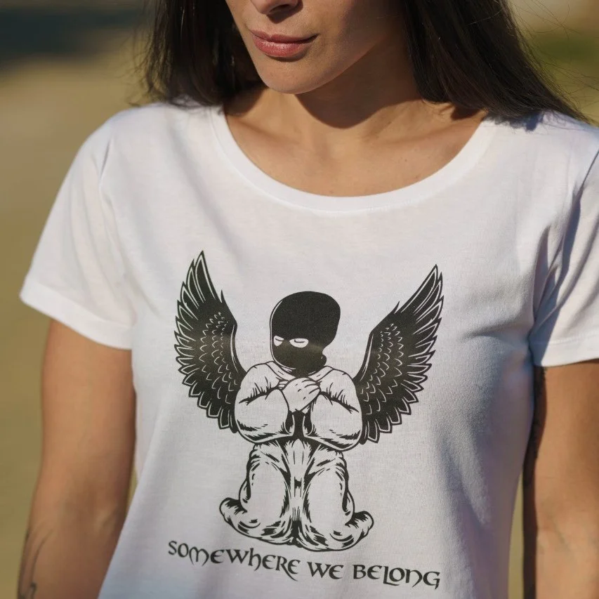 ghetto t shirt ediție limitată ghetto angel pentru femei's