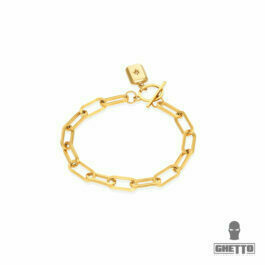 Ghetto Bracelet Star Gold Color Plated Stainless Steel Link Chain