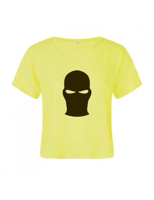 Ghetto Mask Top de cultură pentru femei