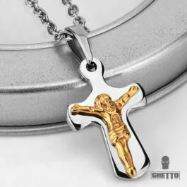 Colier cu pandantiv Ghetto Cross of Jesus