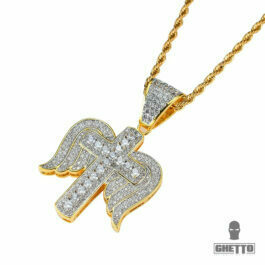 Ghetto Cross CZ Stones Necklace Hip Hop