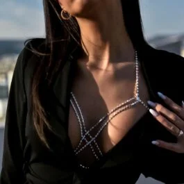 Ghetto Full Rhinestone Crystal Bra Body Chain