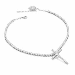 Ghetto Girl Cross Choker Chain Hip Hop Crystal Tennis
