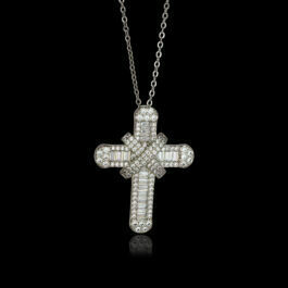 Ghetto Crucifix Shape 3A Zircon Necklaces for Women’s