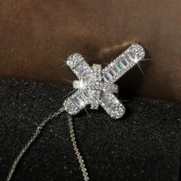 Ghetto Crucifix Shape 3A Zircon Колиета за жени