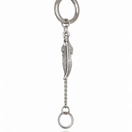 Ghetto Kpop SS Feather Punk Long Chain Earring 1pcs