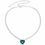 Кристално колие Ghetto Choker Green Heart