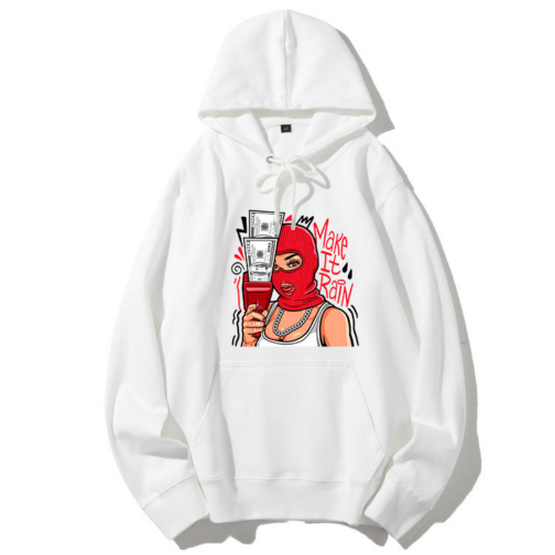 Quality Street Wear Hip Hop sweatshirt "MAKE IT RAIN - FULL FACE" Logo