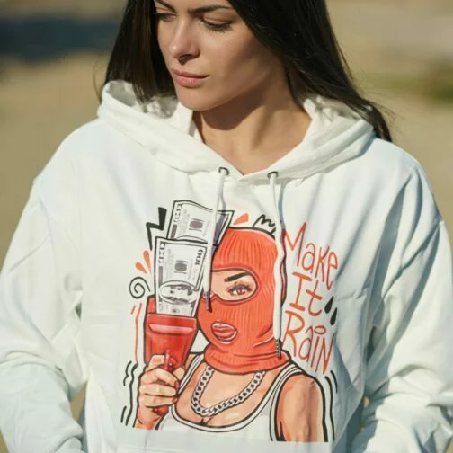 ghetto white sweatshirt hip hop street wear unisex