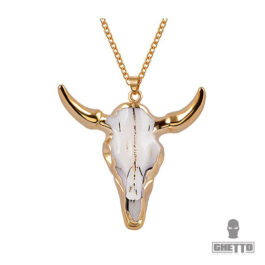 Ghetto Bull Head Skull Pendant Necklace Hip Hop Unisex