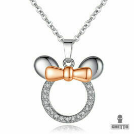 Cute Mickey Minnie pendant necklace for women